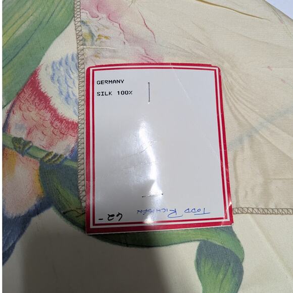 Vintage 100% Silk Brunschwig & Fils Palmyre Floral Silk Print 55x46 inches - Picture 4 of 4